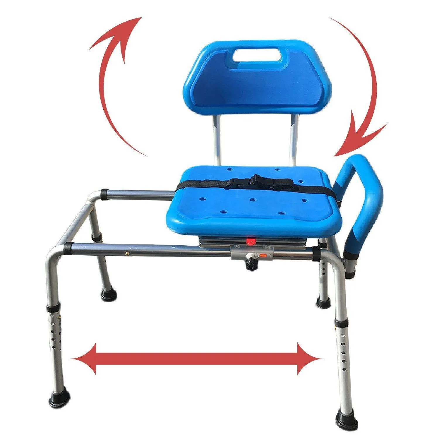 Reconditioned - Gateway Premium Sliding Bath Transfer Bench with Swivel Seat PADDED
