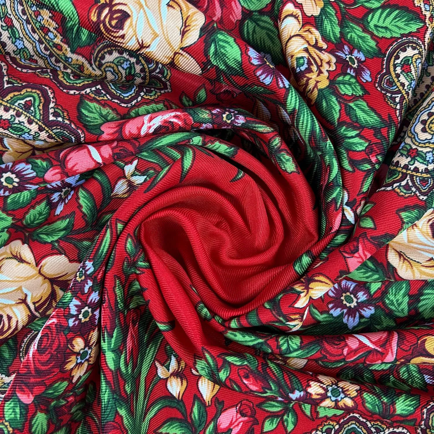 Russian Style Muffler Warm Scarf with Tassel Women's Traditional Scarf Wrap Shawl Fringes Printing Cape