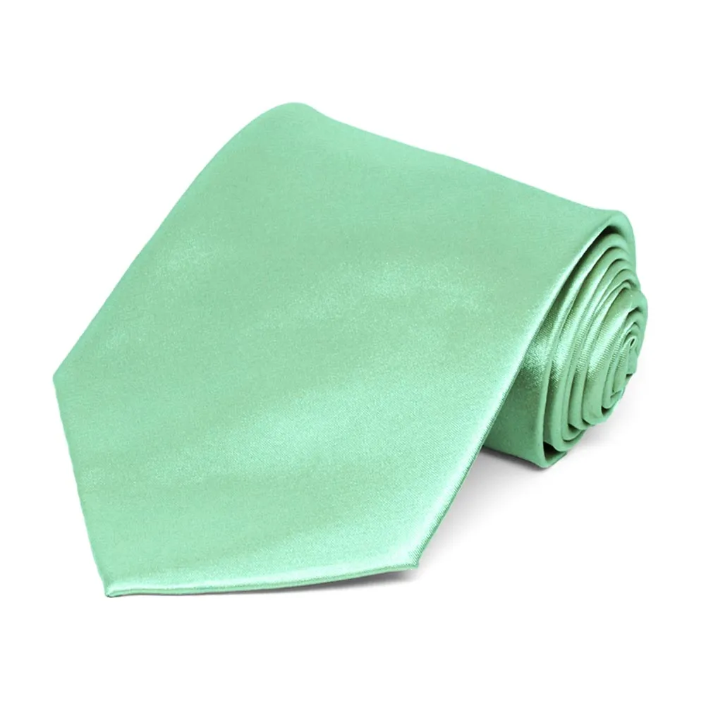 Seafoam Satin Staff Tie