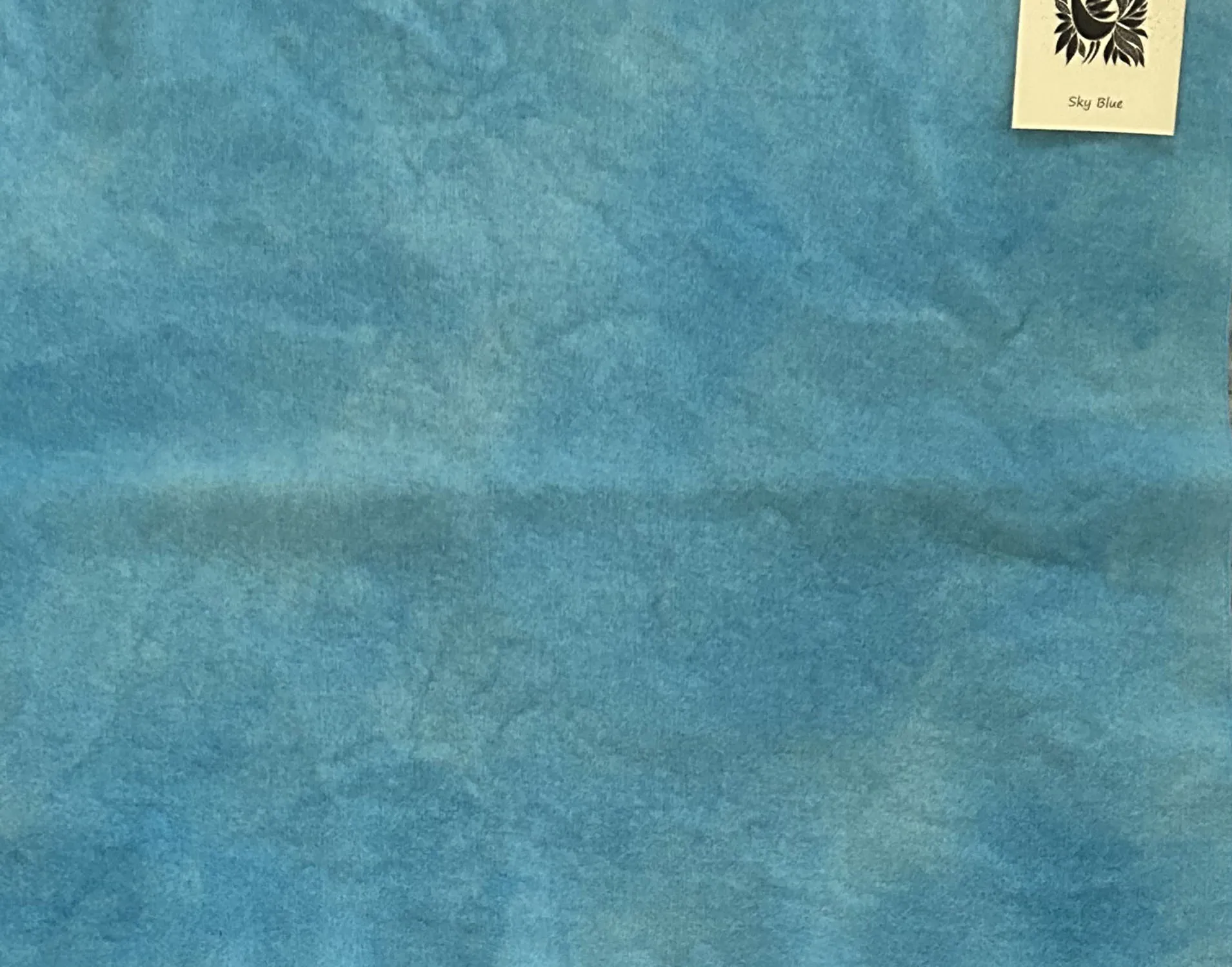 SKY BLUE Hand Dyed HALF YARD Wool Fabric for Wool Applique and Rug Hooking