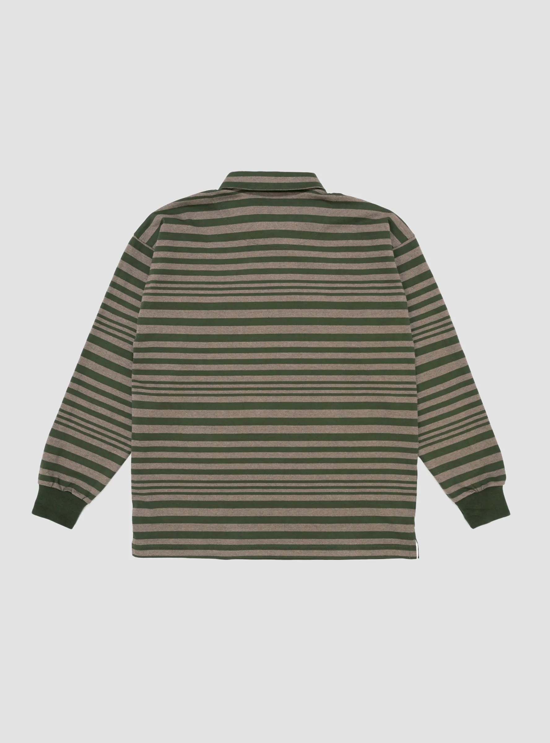 Stripe Rugby Shirt Brown & Olive