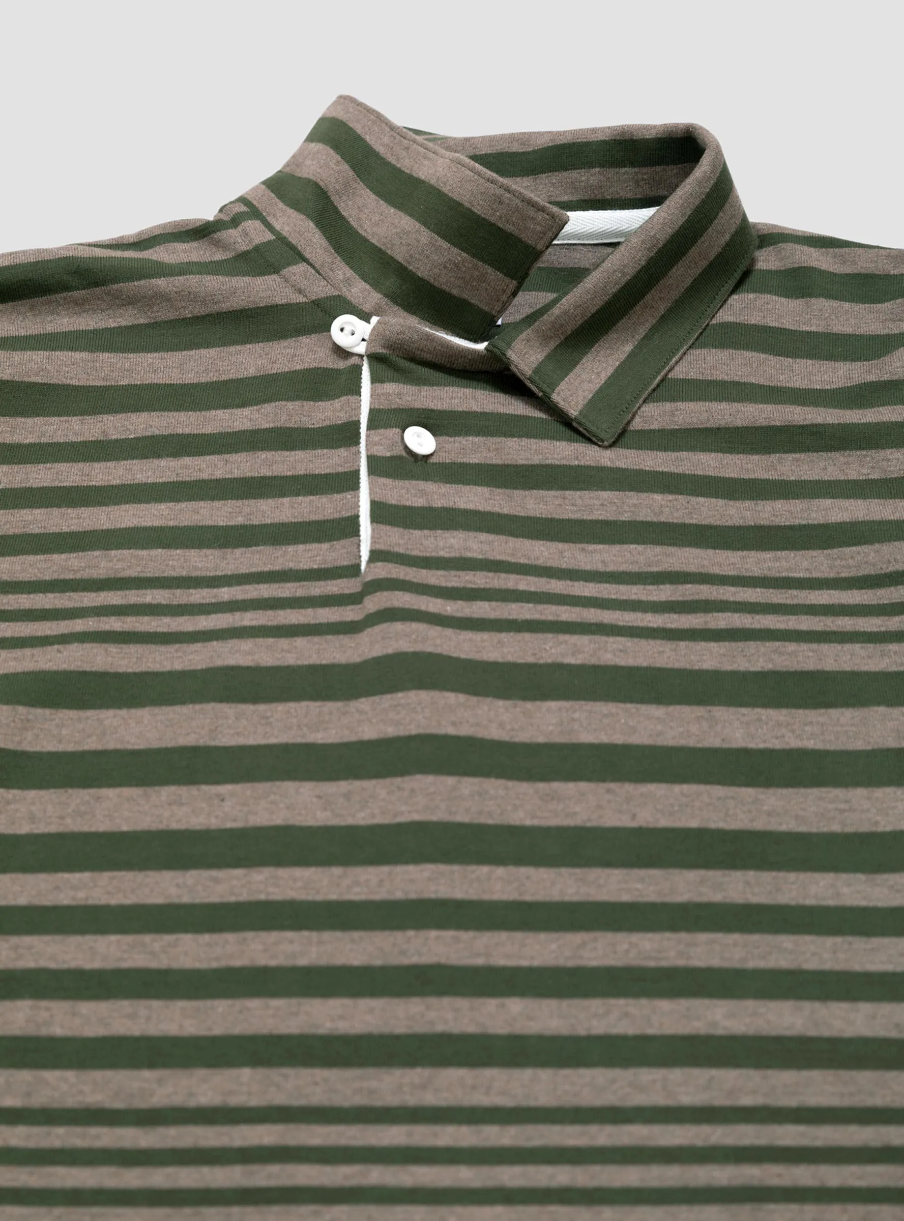 Stripe Rugby Shirt Brown & Olive