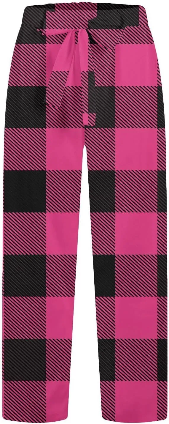 Striped Pants for Women High Waisted Wide Leg Cotton Linen Trendy Beach Pull On Elastic Waist Casual Flowy Pants