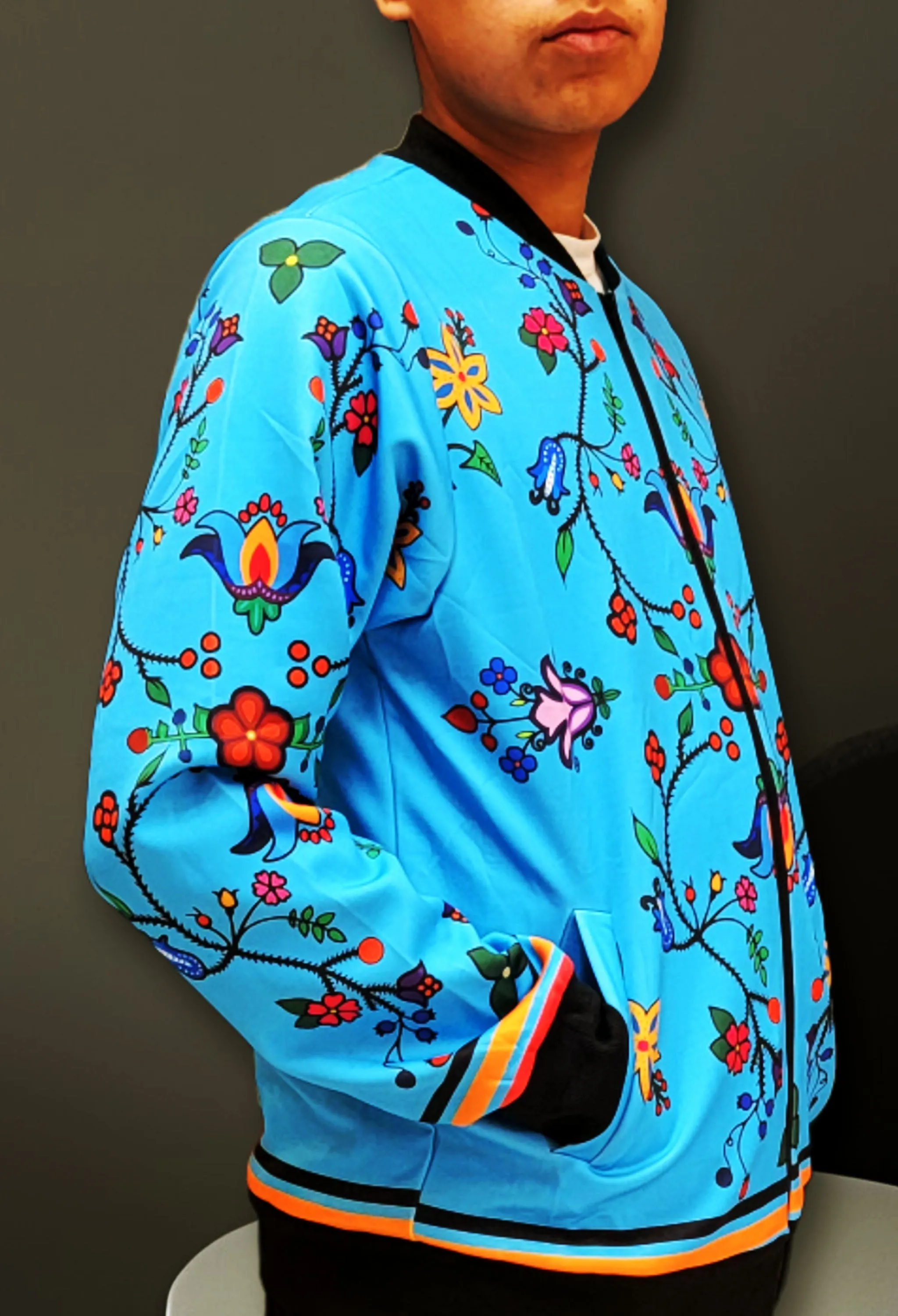 Turquoise bomber jacket