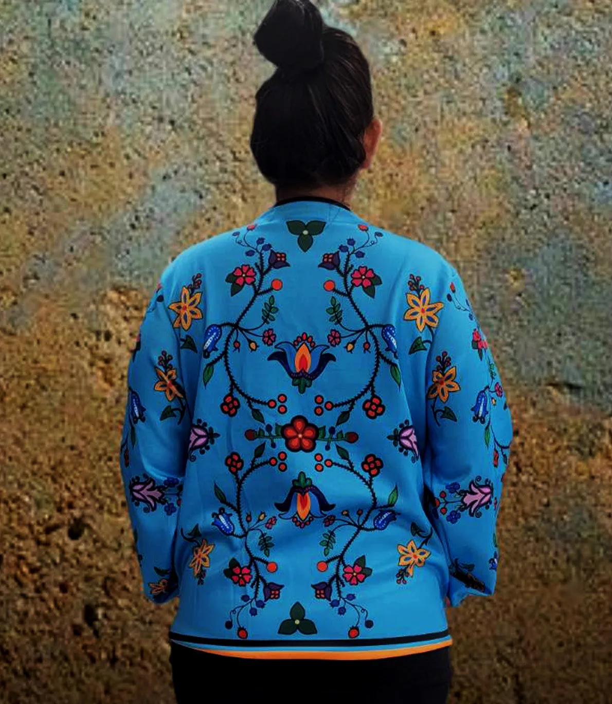 Turquoise bomber jacket