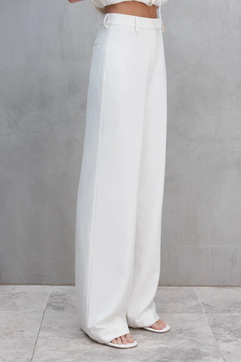 VIVIEN HI WAISTED PANT | White