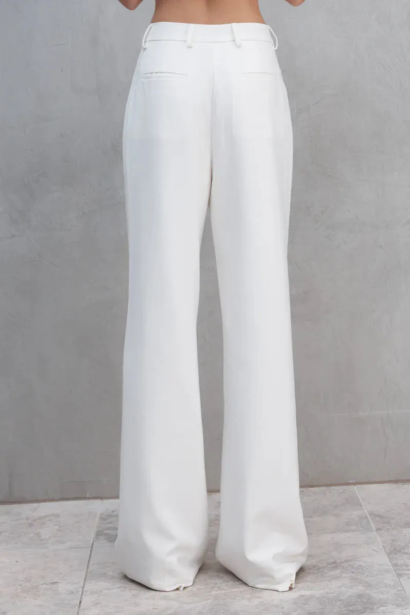 VIVIEN HI WAISTED PANT | White