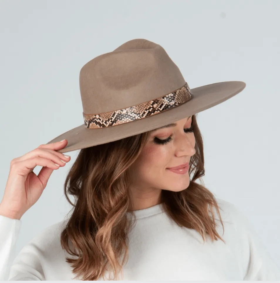 Wool Fedora with Trim