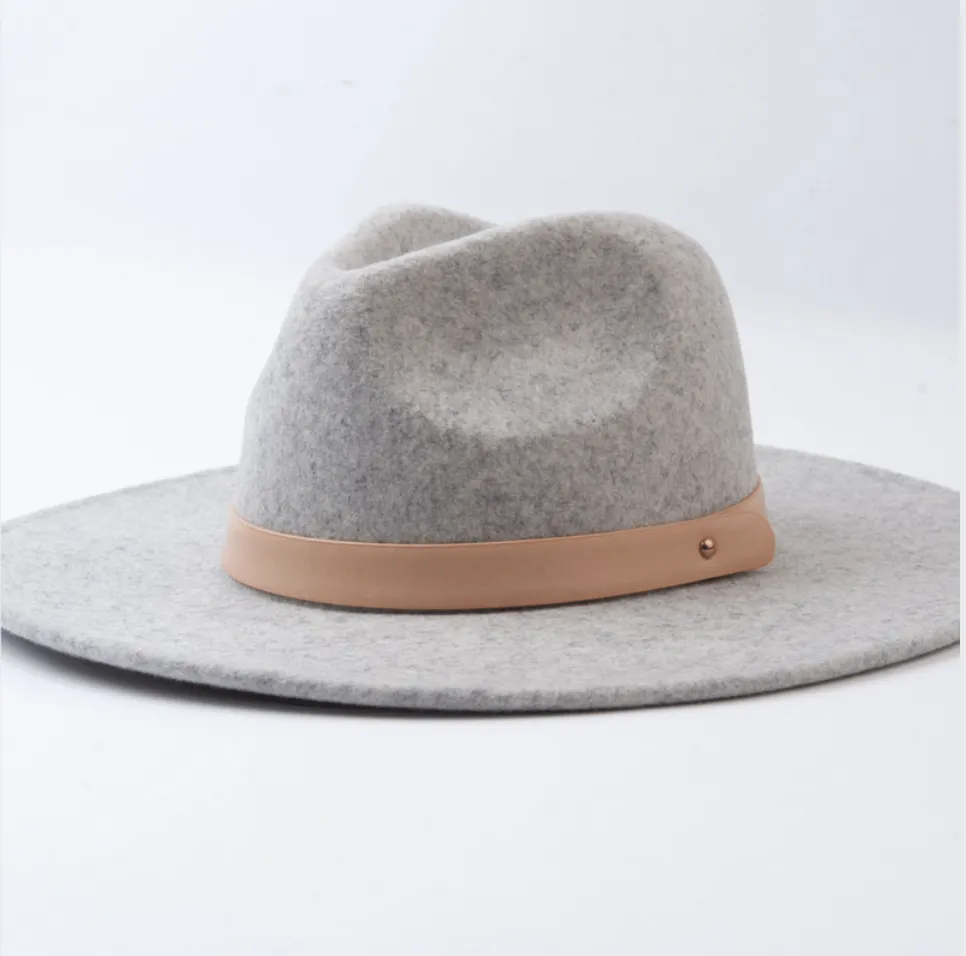 Wool Fedora with Trim