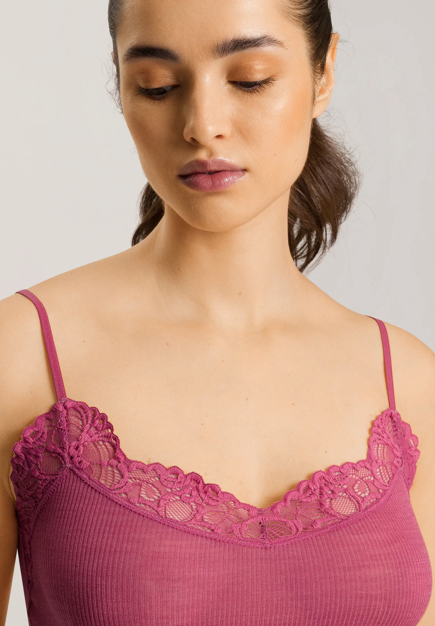 Woolen Lace Camisole | Rose Wine 70911-2414