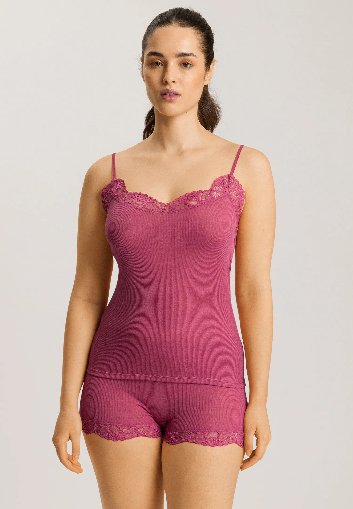 Woolen Lace Camisole | Rose Wine 70911-2414