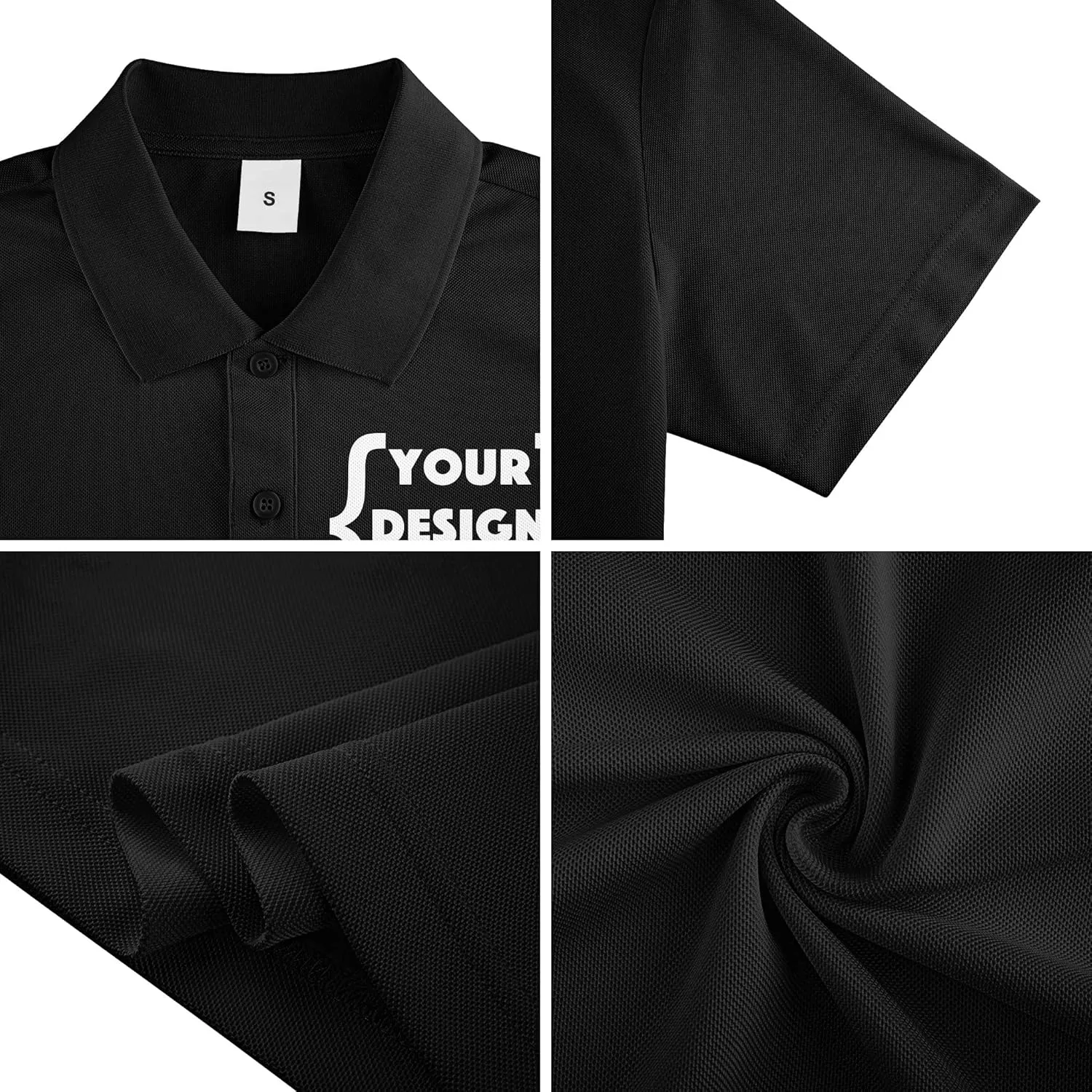Xiovio Customize Custom Men's Polo Shirts Golf Jersey Tees | FrontBack Print, Embroidery Personalized with Text & Logo