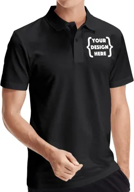 Xiovio Customize Custom Men's Polo Shirts Golf Jersey Tees | FrontBack Print, Embroidery Personalized with Text & Logo