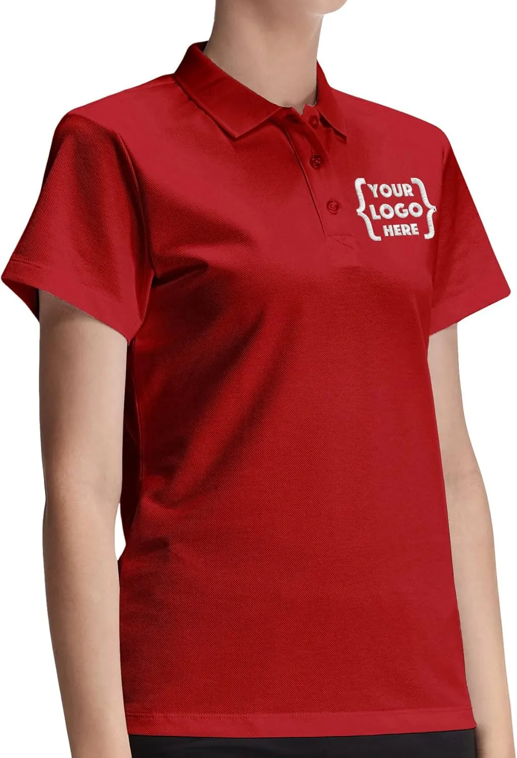 Xiovio Customize Custom Women's Polo Shirts Golf Tees | FrontBack Print, Embroidery Personalized with Text & Logo