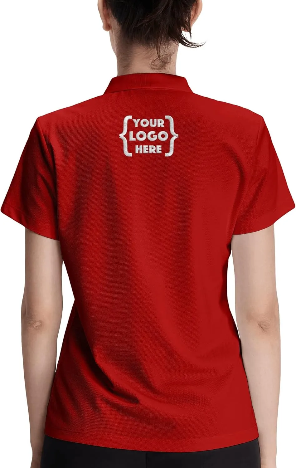 Xiovio Customize Custom Women's Polo Shirts Golf Tees | FrontBack Print, Embroidery Personalized with Text & Logo