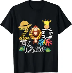 Zoo Giraffe Crew Safari Animal Zoo Keeper Kids Costume Gifts T-Shirt